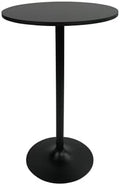 Pearington Santina, Single Round Cocktail Bar, Pub, and Bistro High Top Table with Black Top and Base