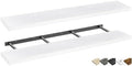 QEEIG Extra Long Floating Shelves for Wall (White, Set of 2, 55.1")