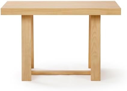 Plank+Beam Classic 48 Inch Dining Table, Rectangular, Blonde Wirebrush