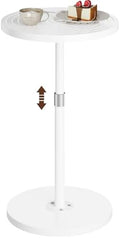 Asgolion Round Side Table, Small Adjustable-Height Drink Table