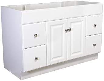 Design House Wyndham Bathroom Vanity, 48", White | Freestanding, Traditional, Wood, Bath, 597278