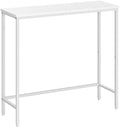 HOOBRO Narrow Console Table, 29.5" Small Entryway Table, Thin Sofa Table, Side Table, Display Table, for Hallway, Bedroom, Living Room, Foyer, White WW75XG01