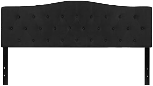 EMMA + OLIVER Black King Tufted Headboard