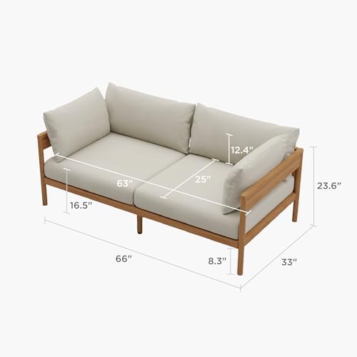 Acanva Vento Outdoor Patio Furniture Set, Loveseat
