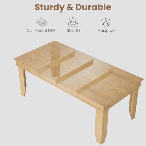 GarveeHome Farmhouse Dining Table for 6-8 People, 71" Long Kitchen Tables