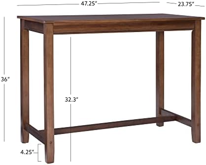 Linon Claridge Rustic Wood 36 inch Height Pub Table