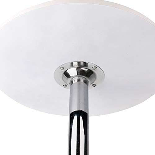 Leopard MDF Round Top Not Adjustable (41 INCHES Height) Bar Table, White