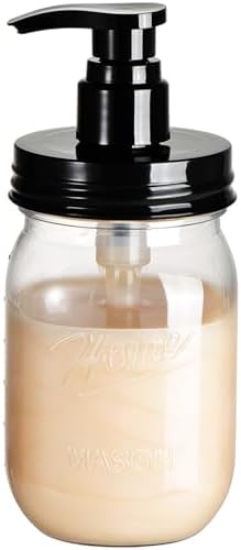Amolliar Plastic Mason Jar Soap Dispenser with Pump Lid - 16OZ