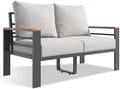 Aoxun Aluminum Patio Furniture Set 2 Seats, Oversized Outdoor Sectional with Washable Thick Cushions,Patio Conversation Sets for Porch, Balcony, Deck