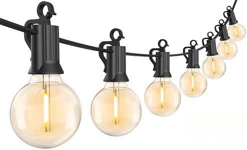 Brightown Outdoor String Lights, 30FT G40 LED IP65 Waterproof Patio Lights