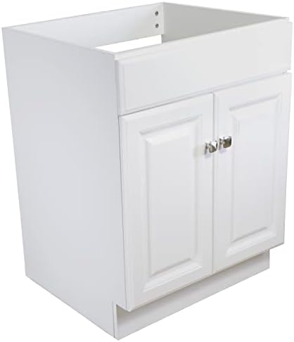 Design House 597138 Wyndham 24 Inch Unassembled 2-Door Bathroom Vanity Without Top, White | , Freestanding, Traditional, Wood, Bath, 597138
