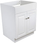 Design House 597138 Wyndham 24 Inch Unassembled 2-Door Bathroom Vanity Without Top, White | , Freestanding, Traditional, Wood, Bath, 597138