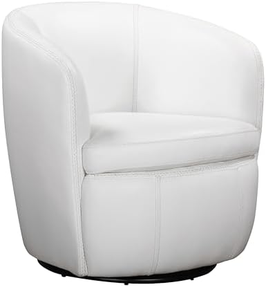 Parker Living Barolo - Snow 100% Italian Leather Swivel Club Chair