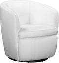 Parker Living Barolo - Snow 100% Italian Leather Swivel Club Chair