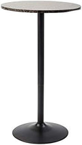 Pearington Lucia Round Cocktail Bar, Pub, and Bistro Table with Faux Marble Top Finish, Multipurpose Table for Any Setting, 1 Pack