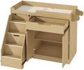 St.Mandyu Baby Changing Table with Drawers & Storage, Diaper Changing Station with Stairs, Toddler Wooden Changing Table with Paper Roller for Daycare & Home, Oak