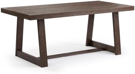 Plank+Beam Classic 72 Inch Dining Table, Rectangular, Walnut Wirebrush