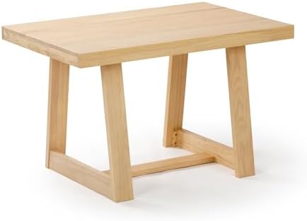 Plank+Beam Classic 48 Inch Dining Table, Rectangular, Blonde Wirebrush