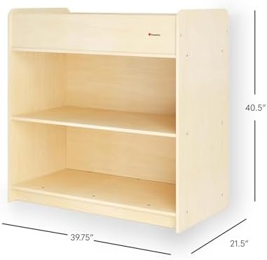 Foundations SafeStart Daycare Changing Table w/Built-in Shelving, Natural
