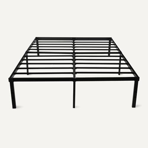 Amazon Basics - Metal Bed Frame, Non-Foldable Platform Bed, Easy Assembly, Full, 54W x 75L in, Black