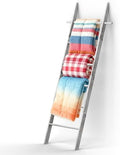 Farmhouse Wooden Blanket Ladder Living Room White 6-Tier