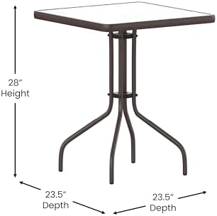 Flash Furniture Metal Square Table