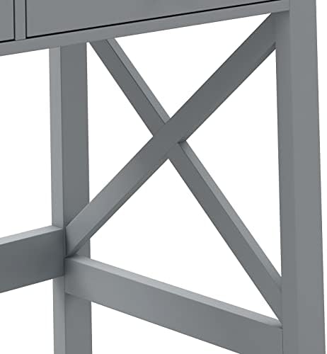 ChooChoo 39.4 Inches Farmhouse Computer Desk with 2 Drawers