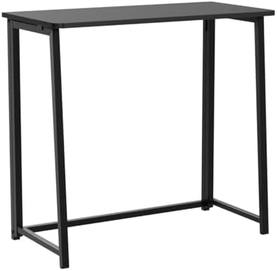 WOHOMO Folding Desk, 31.5" Foldable Computer Table for Small Spaces, Black