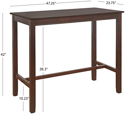 Linon Claridge Dark Espresso 42 inch Height Bar Table