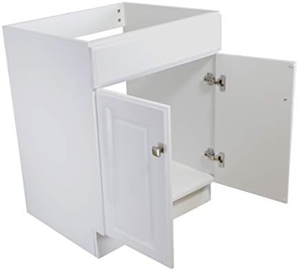 Design House 597138 Wyndham 24 Inch Unassembled 2-Door Bathroom Vanity Without Top, White | , Freestanding, Traditional, Wood, Bath, 597138