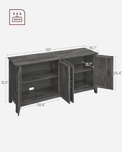 VASAGLE Buffet Cabinet, Coffee Bar, Adjustable Shelf