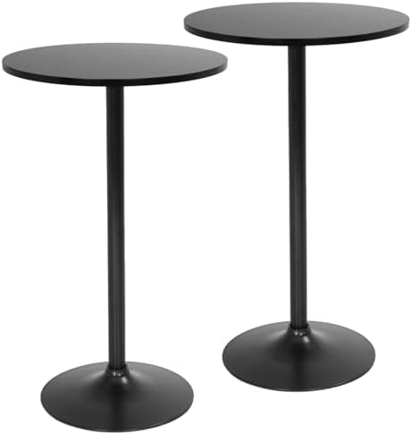 FDW | Bar Table | 40 Inch | Black | Fixed Height Round Table