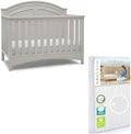Delta Children Perry 6-in-1 Convertible Crib & Mattress, Moonstruck Grey