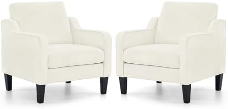 VINGLI Accent Chairs Set of 2, Modern Traditional Armchair for Living Room