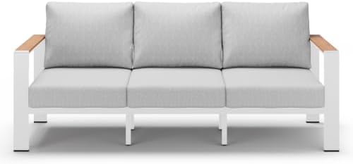 Aluminum Outdoor Patio Furniture 3 Seats, All-Weather Outdoor Patio Sofa