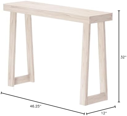 Plank+Beam Classic Console Table, 46 Inch, White Sand