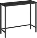 HOOBRO Narrow Console Table, 29.5" Small Entryway Table, Thin Sofa Table, Side Table, Display Table, for Hallway, Bedroom, Living Room, Foyer, Black BK75XG01