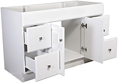 Design House Wyndham Bathroom Vanity, 48", White | Freestanding, Traditional, Wood, Bath, 597278
