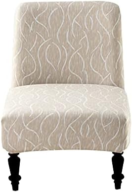 Eco-Ancheng Armless Chair Slipcover Removable Armless Accent Chairs Covers Washable Armless Slipper Chair Slipcover Printed Armless Chair Furniture Protector Covers for Living Dining Room Hotel