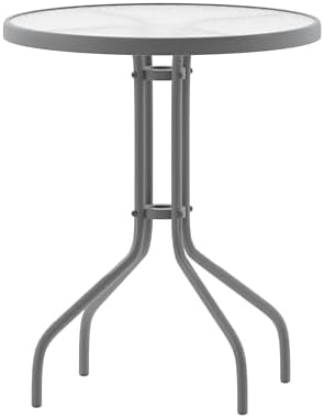 Flash Furniture 23.75 in Round Table, Silver