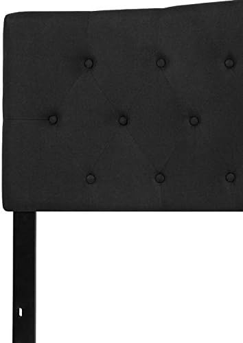 EMMA + OLIVER Black King Tufted Headboard