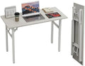 TEMI Small Computer Desk Folding Table - 43.3" Foldable Office Desk, No Assembly, Perfect for Small Spaces in Bedroom, Dorm, or Apartment, Portable Mini Desk or Study Table Compact Design, White Ash