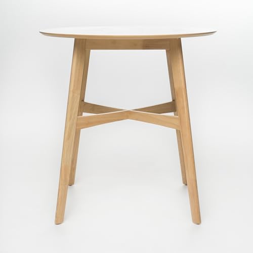 Christopher Knight Home Toori Mid Century Modern Kitchen Bar Table for Home Kitchen/Dining Room, Sturdy Wooden Counter Height Table with Splayed Legs, Modern Pub Table, Round Dining Table, Natural