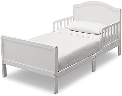 Delta Children Bennett Wood Toddler Bed - Greenguard Gold Certified, Bianca White