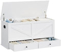VASAGLE Storage Chest with 2 Fabric Drawers, 15.7 x 39.4 x 19.9 Inches