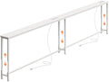 Huuger 102.4 Inch Sofa Table with Power Outlets, Skinny Behind Couch Table