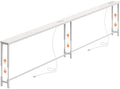 Huuger 110.2 Inch Sofa Table with Power Outlets, 23.9’’-34.4’’ Height Adjustable Range, Behind Couch Table with USB-C Ports, Sofa Tables Narrow Long, Skinny Console Table, for Small Spaces, White