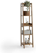 Zenna Home Bamboo Linen Tower with 5 Shelves, A-Frame Shelving Unit for Bathroom, Laundry and Other Household Storage, Natural Finish