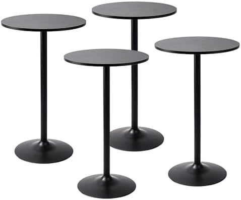 Pearington Pub Table, Jet Black, 4pk