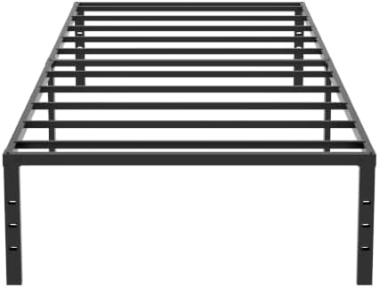 Twin Platform Bed Frame, Modern Metal Design with Underbed Storage Space